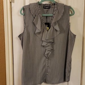 Black and white striped tank